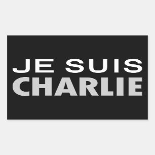 JE SUIS CHARLIE - national unity people Rectangular Sticker
