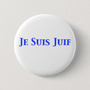 Je Suis Juif Jewish Solidarity Shirts and Gifts 6 Cm Round Badge