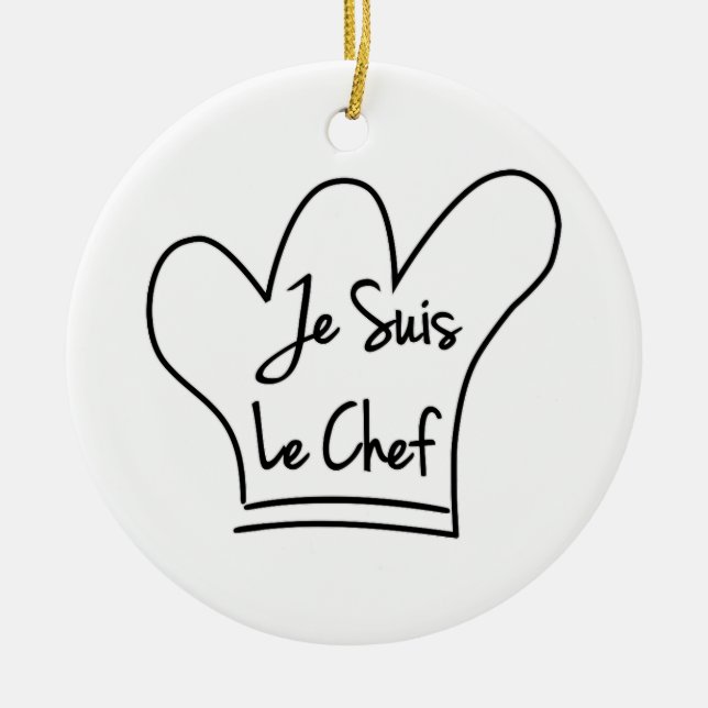 Je Suis Le Chef Ceramic Tree Decoration (Front)