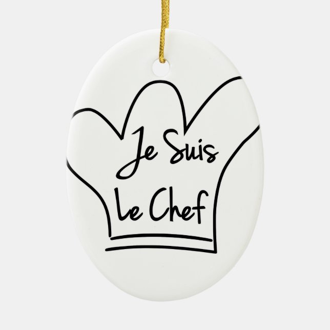 Je Suis Le Chef Ceramic Tree Decoration (Front)