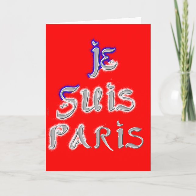 Je Suis Paris Art Print Card (Front)
