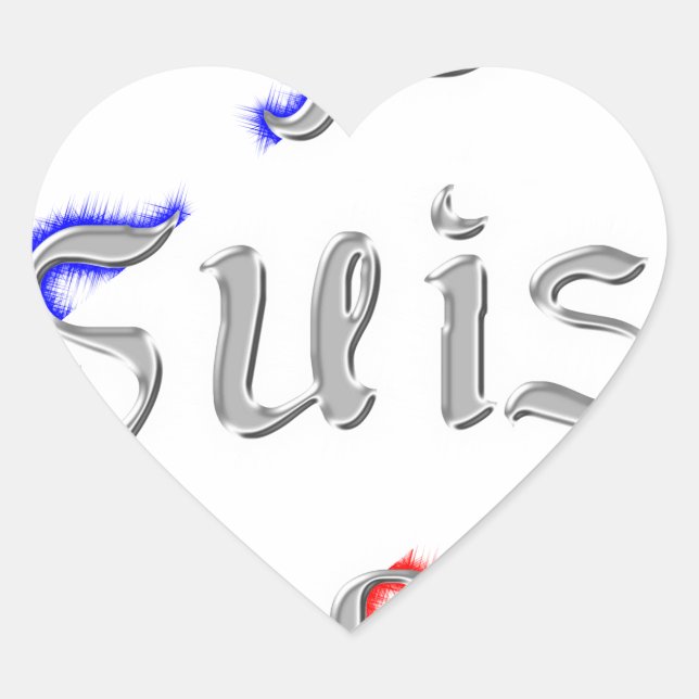 Je Suis Paris Art Print Heart Sticker (Front)