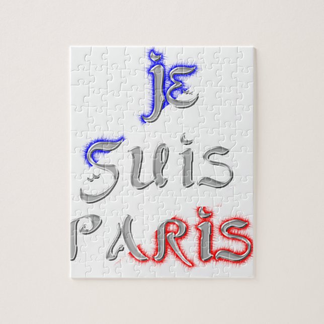 Je Suis Paris Art Print Jigsaw Puzzle (Vertical)