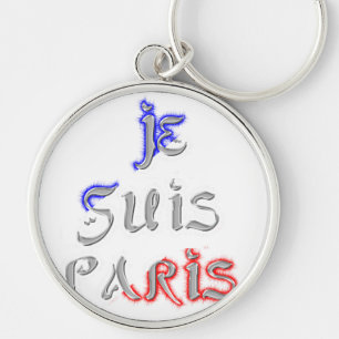 Je Suis Paris Art Print Key Ring