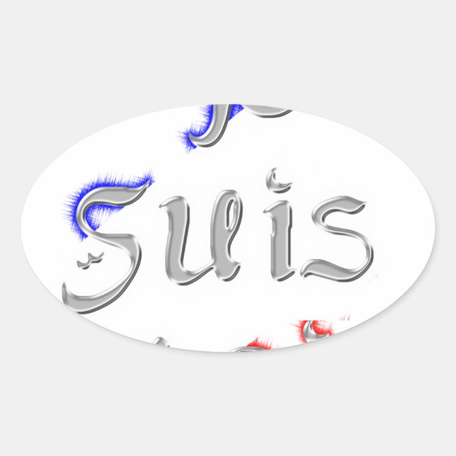 Je Suis Paris Art Print Oval Sticker (Front)