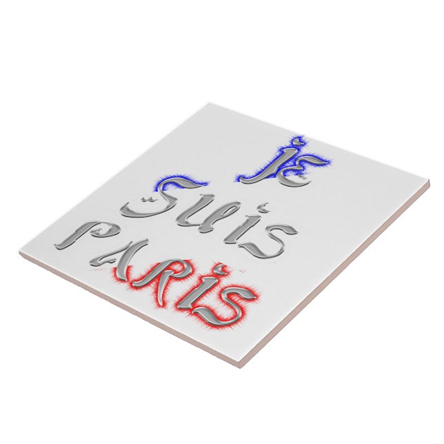 Je Suis Paris Art Print Tile (Side)