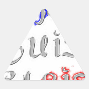 Je Suis Paris I Love Paris Text Art Print Triangle Sticker