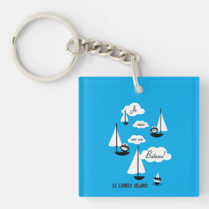 Je suis sur un Bateau! Key Ring
