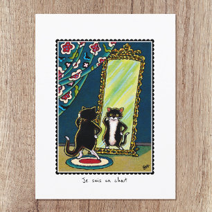"Je suis un chat" Cat Personalised Postcard