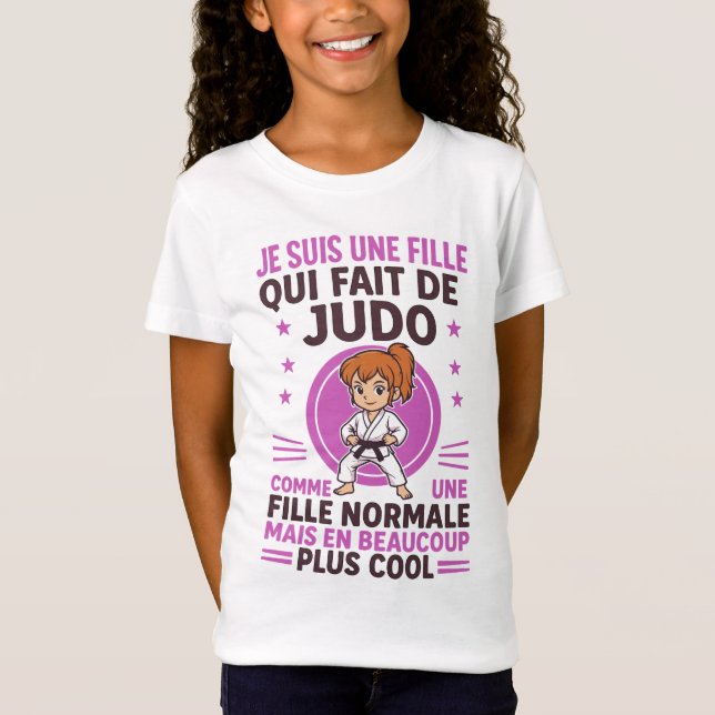 je suis une fille qui fait de judo T-Shirt (Front)