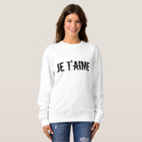 🖤 Je t’aime I love you in French Chic White