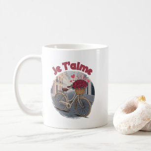 Je T’aime Paris Love Quote Valentine’s Day in Fran Coffee Mug