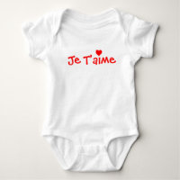 Je T'aime baby shirt