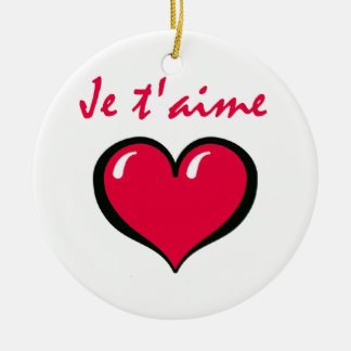 je t'aime ceramic tree decoration