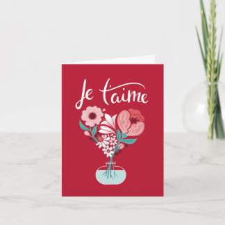 Je t'aime - French I love you card