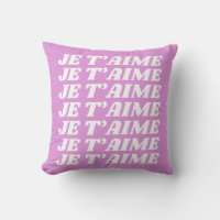 Je T'aime | French I Love You | Cute Violet Pink