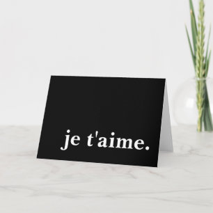 je t'aime. holiday card