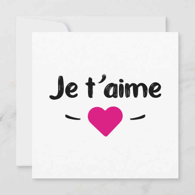 Je t'aime holiday card (Front)