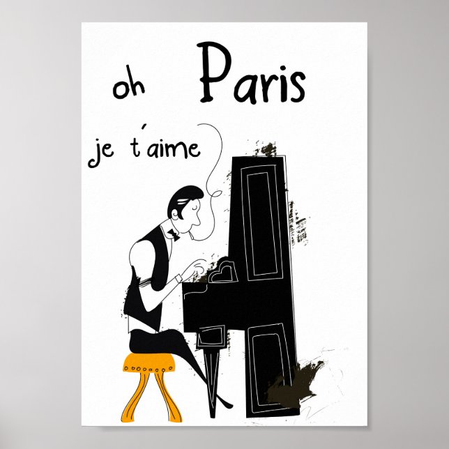 je t'aime Paris Poster (Front)