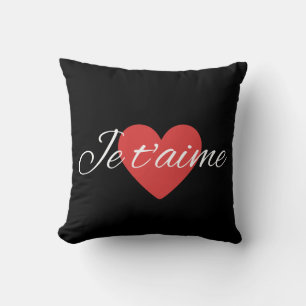Je t'aime Romantic Heart Cushion