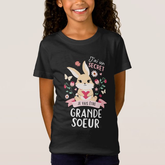Je vais être grande soeur 2026 T-Shirt (Front)