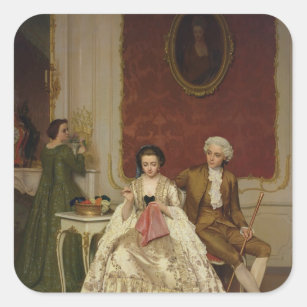 Jealousy, 1861 square sticker
