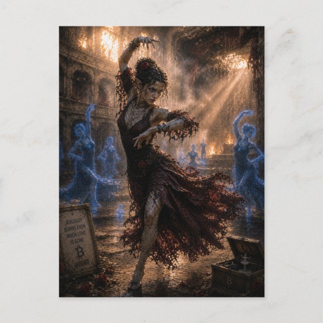 Jealousy / Flamenco Dancer / Old Theatre Postcard (Front)