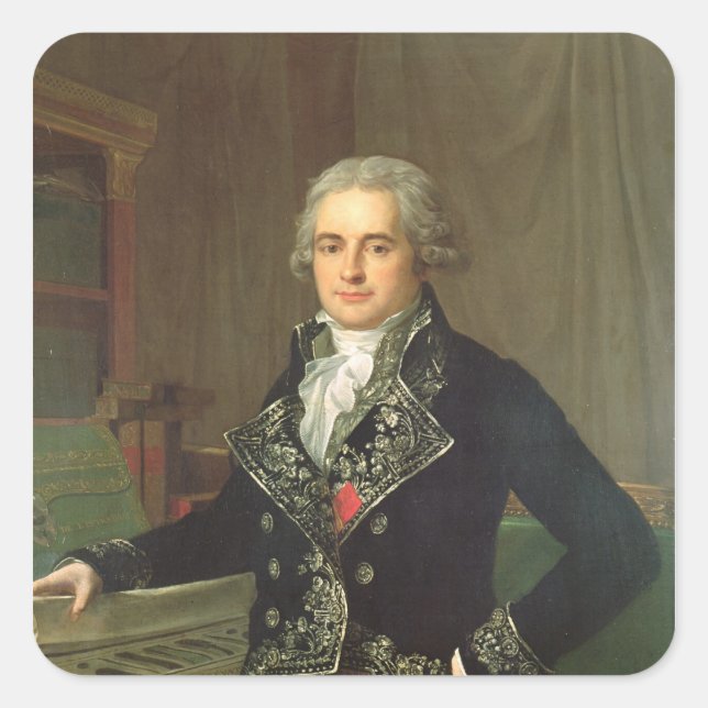 Jean Antoine Chaptal  Comte de Chanteloupe Square Sticker (Front)