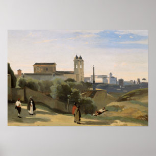 Jean-Baptiste-Camille Corot - Monte Pincio, Rome Poster