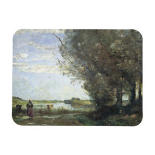 Jean-Baptiste-Camille Corot - River View Magnet
