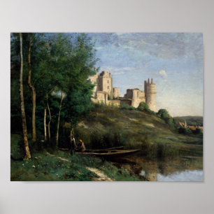 Jean-Baptiste-Camille Corot - Ruins of the Chateau Poster