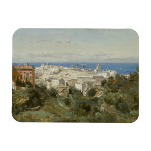 Jean-Baptiste-Camille Corot - View of Genoa Magnet