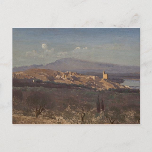 Jean-Baptiste-Camille Corot-Villeneuve-les-Avignon Postcard (Front)