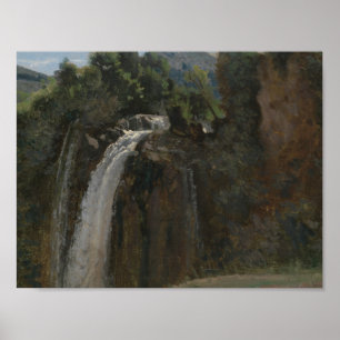 Jean-Baptiste-Camille Corot - Waterfall at Terni Poster