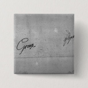 Jean-Baptiste Greuze's signature 15 Cm Square Badge