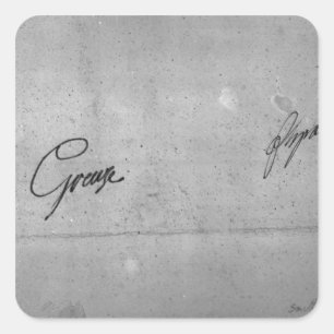 Jean-Baptiste Greuze's signature Square Sticker