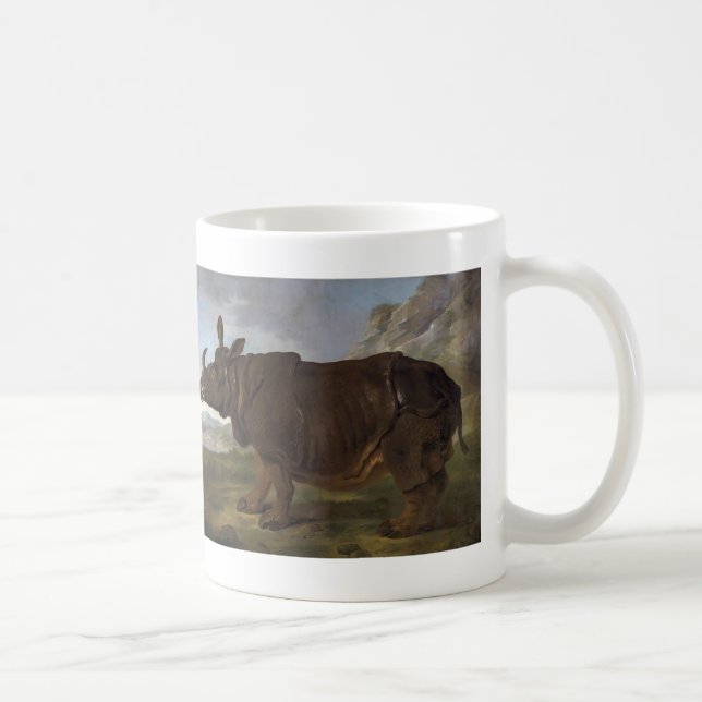 Jean-Baptiste Oudry: Clara the Rhinoceros Coffee Mug (Right)