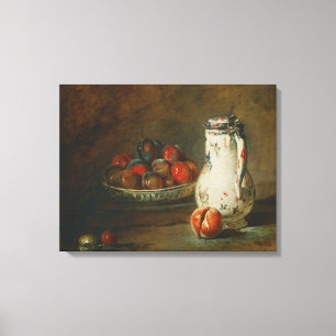Jean-Baptiste Simeon Chardin - A Bowl of Plums Canvas Print