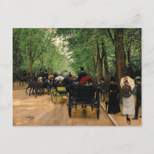 Jean Beraud - Bois De Boulogne Holiday Postcard