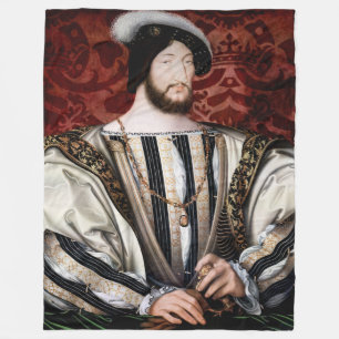 Jean Clouet - Francois I, King of France Fleece Blanket
