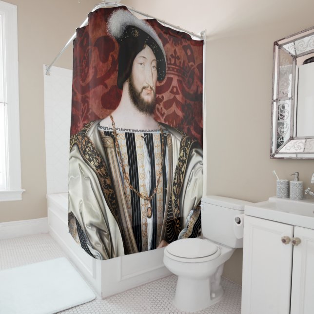Jean Clouet - Francois I, King of France Shower Curtain (In Situ)