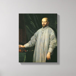 Jean Duvergier de Hauranne Abbot of Canvas Print