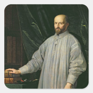 Jean Duvergier de Hauranne Abbot of Square Sticker