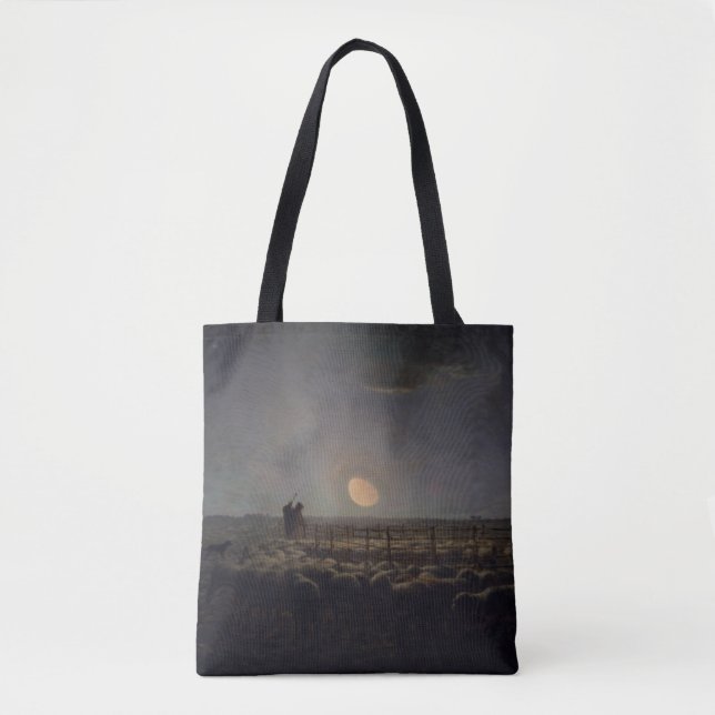 Jean-Francois Millet - Sheepfold, Moonlight 1860 Tote Bag (Front)