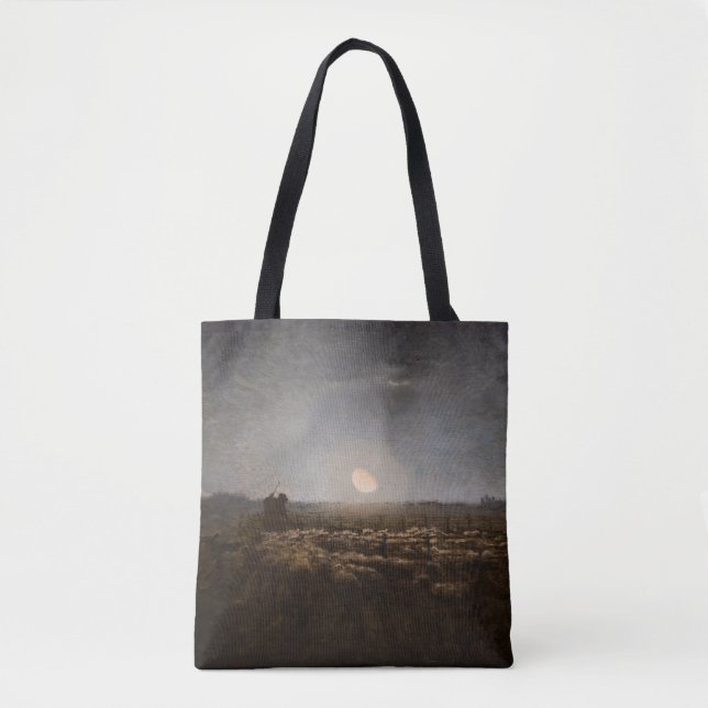 Jean-Francois Millet - Sheepfold, Moonlight 1872 Tote Bag (Front)