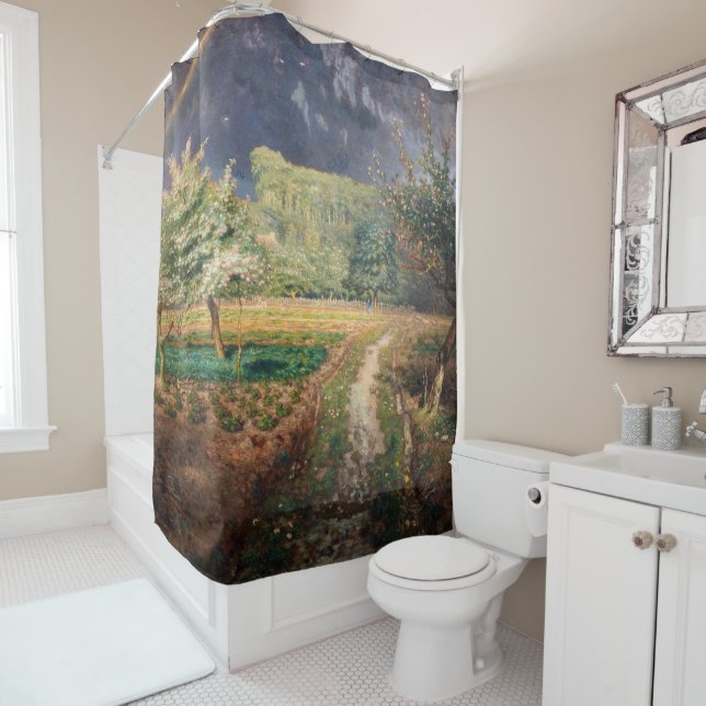 Jean-Francois Millet - Spring at Barbizon Shower Curtain (In Situ)
