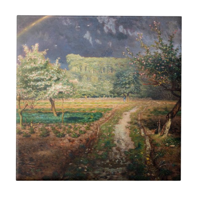 Jean-Francois Millet - Spring at Barbizon Tile (Front)