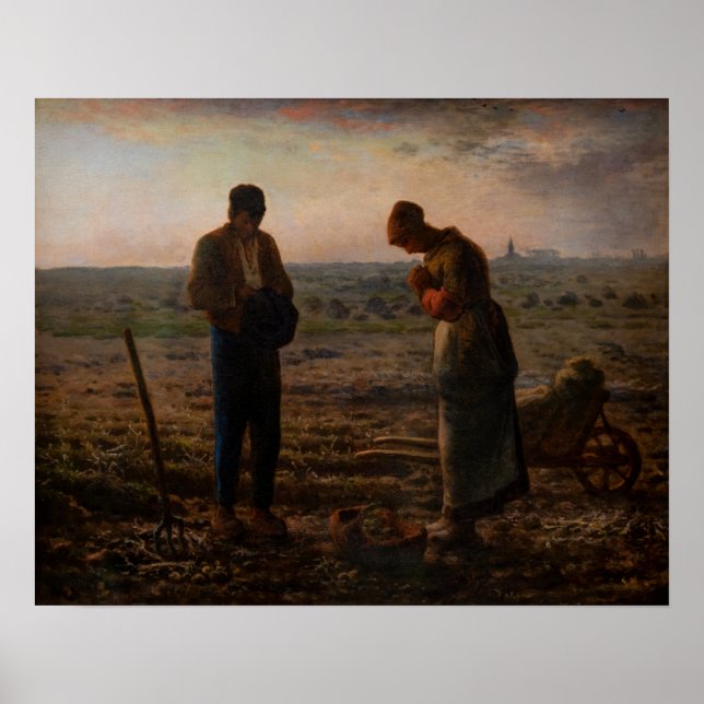 Jean-Francois Millet - The Angelus Poster (Front)
