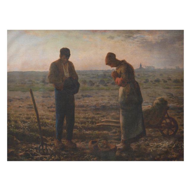 Jean-Francois Millet - The Angelus Tablecloth (Front (Horizontal))