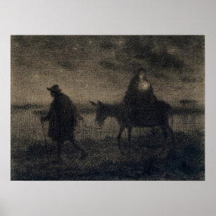 Jean-Francois Millet - The Flight Into Egypt Poster